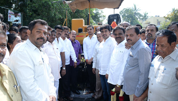Agrahara Dasarahalli Pipeline insertion and Borewell Pooja ward 105