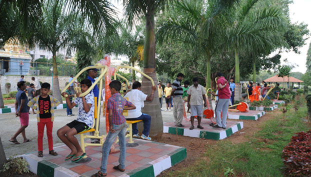Kempegowda park children excercise and game equipment pooja ward 103