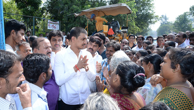 Agrahara Dasarahalli Pipeline insertion and Borewell Pooja ward 105