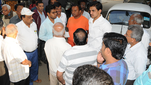 Vijaynagar road and park inspection in ward 125