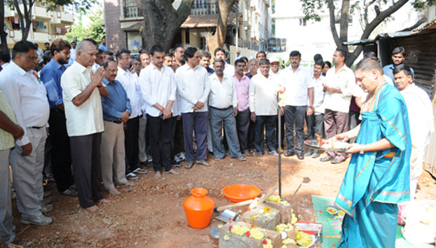 Govindrajnagar Bazaar building corporation shankustapana pooja ward 104